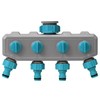 Navaris Garden Hose Splitter 4-Way - Hosepipe Multi Tap Connector