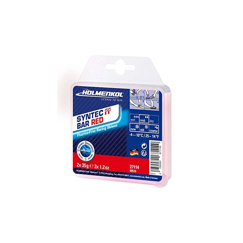 Holmenkol Syntec FF Fluorine-Free Racing Wax - Ski Wax Bar