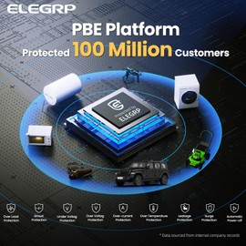 ELEGRP Level 1/2 EV Charger, 16 Amp, Portable J1772 Electric Car Charger, 25FT Cable, NEMA 6-20 Plug and 5-15 Adapter, 110V-240V for BEVs/PHEVs, PBE & LRC Technology