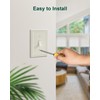 TREEWELL 4-Pack Single Toggle Light Switch Cover Plate, Pearls Decorative
