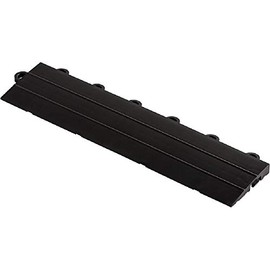 Swisstrax Edges for 12 Series Interlocking Garage Floor Tiles (Jet Black, 12S Looped Female Edges)