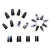 Christmas Black Press on Nails Long Coffin Fake Nails with