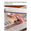 Stainless Steel Meat Cutter, Manual Bone Cutter with Food Tray,