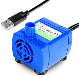 Cepheus Replacement Pump for Cat Water Fountain - Extreme Silent Pet Fountain DR-DC160 Pump with 6 ft USB Cable Cord for Automatic Cat Water Fountain Stainless Steel (No Adapter)
