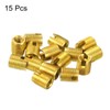 sourcing map Self Tapping Threaded Inserts, 15pcs Inner M3-0.5 Outer