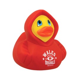 Wales Red Hoodie Rubber Duck Children's Collectable Baby Bath Toy Travel Toys Perfect for Bath Time Pool Party Christmas Birthday Gifts for Kids Boys & Girls