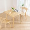 DELAVIN 29.5" Solid Wood Dining Table, Square Kitchen Desk, Modern