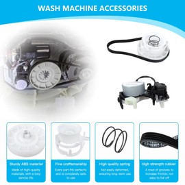 Gxcdizx W10913953 Washer Shift Actuator, W10721967 Washer Pulley Clutch kit & W10006384 Washer Drive Belt for Whir-lpool Washer WETLV27HW1, WTW4850HW1, WTW4855HW1, WTW4950HW1