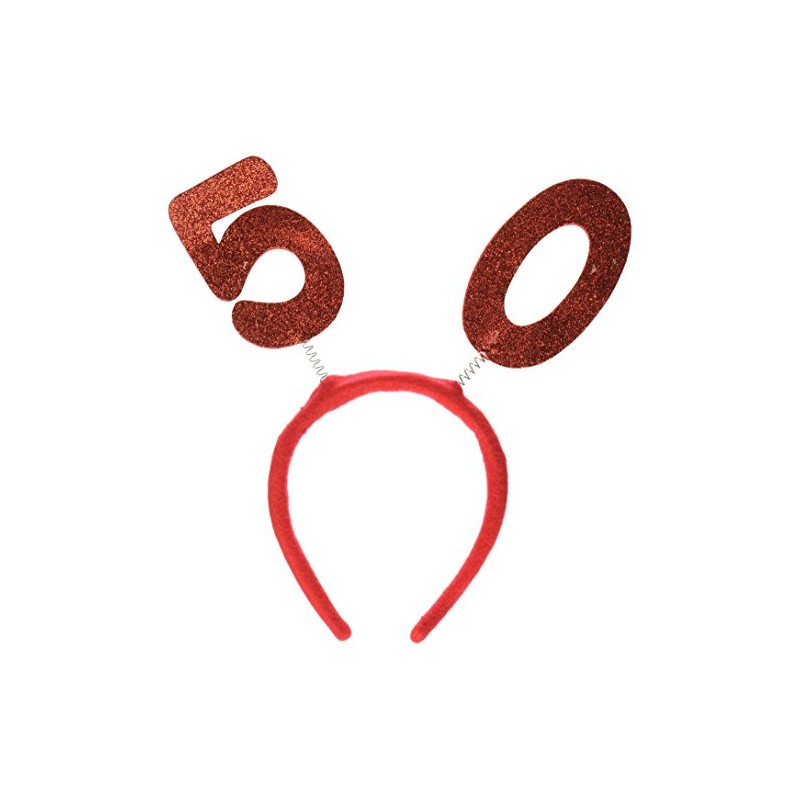 Beistle 60590-50 50" Glittered Boppers, Fabric, Red