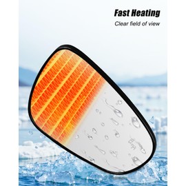 Passenger Side Heated Mirror Glass Fit for Lexus ES300h ES350 IS250 IS350 CT200h GS350 LS460 Replace 8793133B40, with Blind Spot Detection Spotter Mirrors & Protective Films, Right