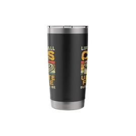 Retro Life Isn't All Cats And Ultimate Frisbee Stainless Steel Insulated Tumbler