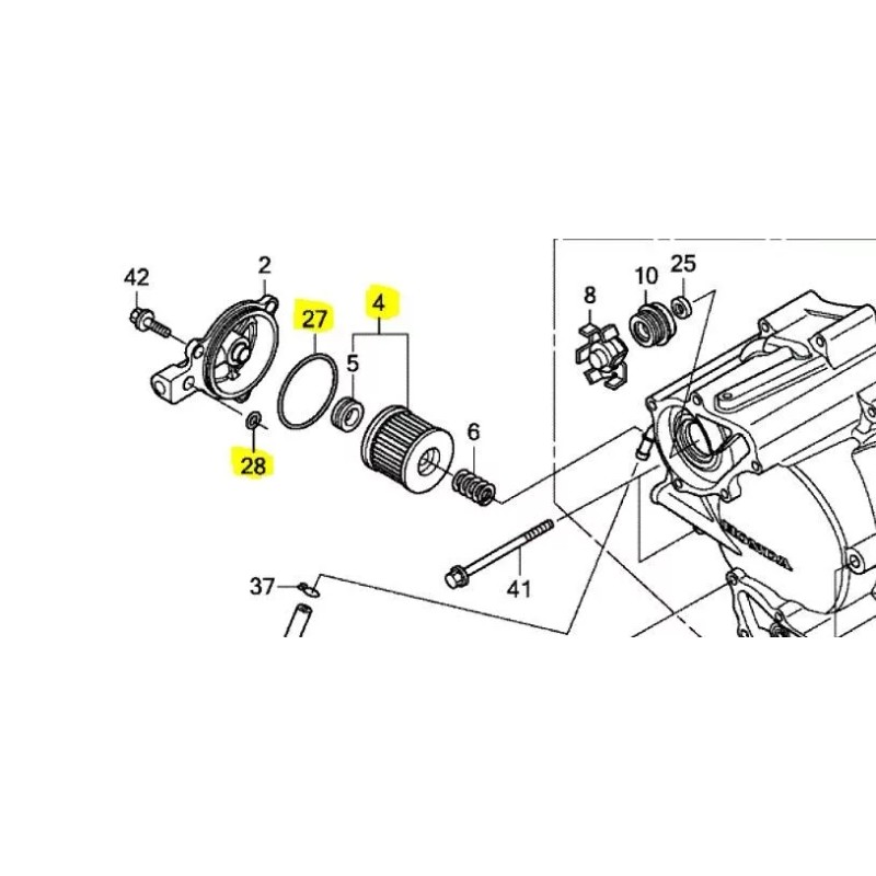 Honda OEM Honda Oil Filter 15412-HM5-A10 Tune Up Kit Foreman