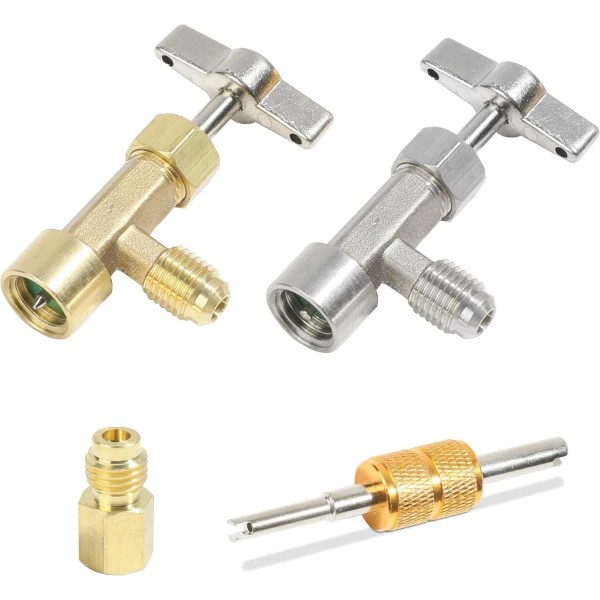Branded YAKEFLY R134a Can Tap,AC Freon Tap Kit for Refilling