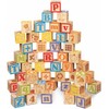 Maxim Deluxe Wooden ABC Blocks. Extra-Large Engraved Baby Alphabet Letters,