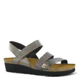 NAOT Women Krista Backstrap Sandal Pewter/Metal Lthr Combo 7-7.5 M US