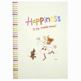 Coco-chan RYN-1008 Greeting Life, A5 Notebook, Happiness, White