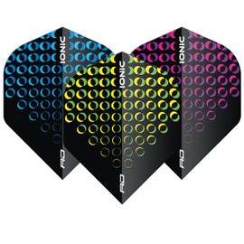 RED DRAGON Hardcore Selection Pack Extra Thick Standard Dart Flights - 4 or 5 Sets per Pack (12 or 15 Flights Total) Depending on Pack Size (Ionic Circles)