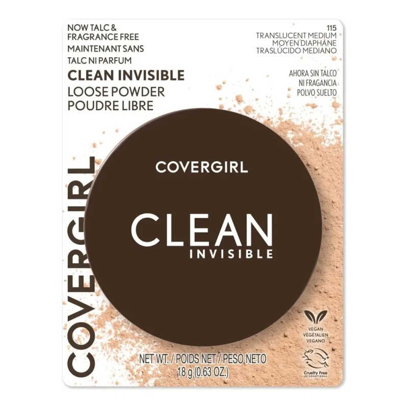 Polvo Suelto Covergirl Clean Invisible Translúcido Medio 18