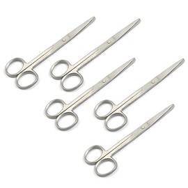 AAPROTOOLS New Set of 5 Round Pattern O.R Grade Dressing Scissors Operating Instruments Sharp/Blunt 5.5" A+ Quality