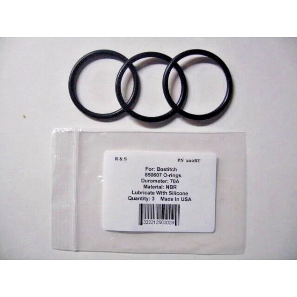 R&S 3 Compatible Bostitch 850607 O-Rings / R&S 222BT /