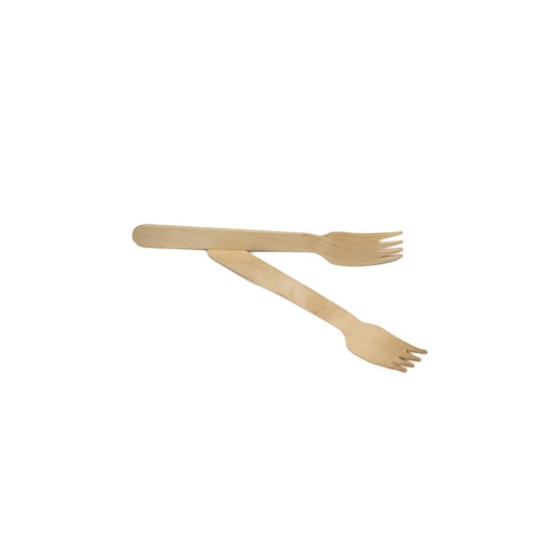Perfect Stix Green Fork 158- 24ct Birchwood Compostable Cutlery Fork,