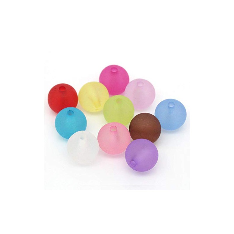 300 x 12mm Round Acrylic Beads with 2.3mm Hole -