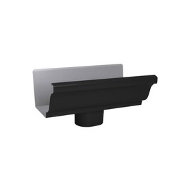 Amerimax 5051561 5.75 x 5.5 x 10 in. Black Aluminum K End with Drop