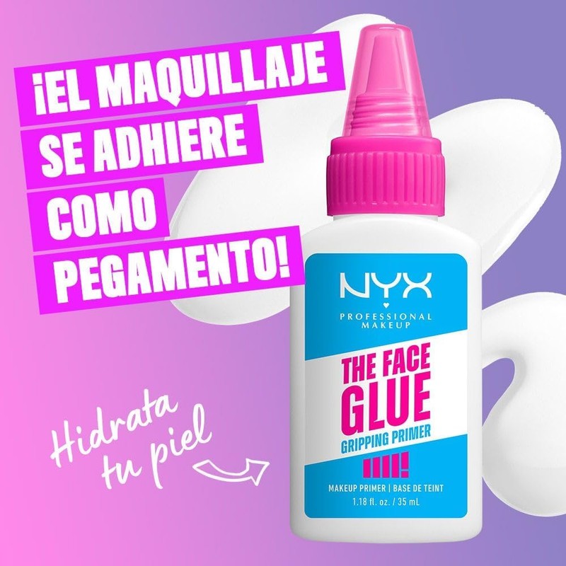 Nyx Face Glue Primer hidratante + Brow Glue – Kit
