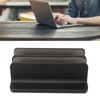 Vertical Laptop Stand Aluminum Alloy Double Dock Black Multifunctional Cooling