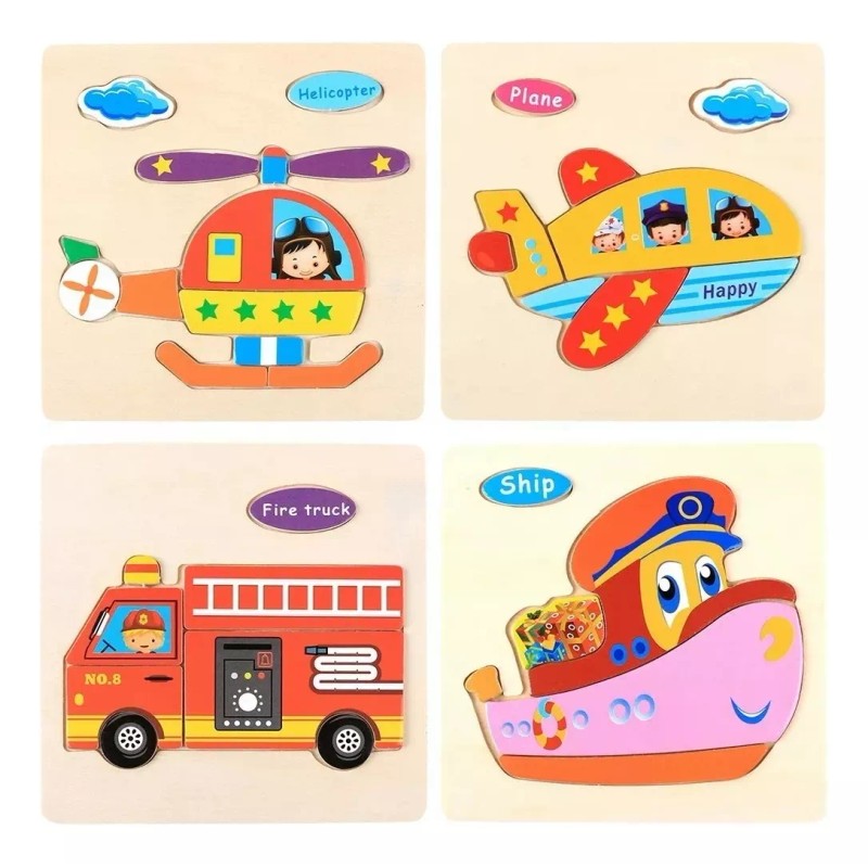 MT 24rompecabezas Figuras Surtidas Para Niños,juguete Educativo