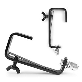 beamz BC50B-50 Black Lighting G-Clamps Pair - Heavy Duty 50mm Metal Screw Fixture for Stage & DJ Equipment, 50kg Max Load, Robust Truss Mounting Hooks for Safe Lighting Setup