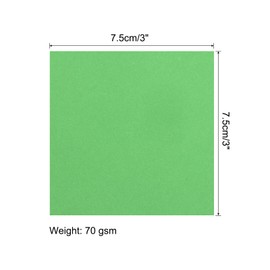 sourcing map 50 Sheet Origami Paper Double Sided Green 7.5 x 7.5cm 70gsm Square Folding Paper Sheet for Art Craft Project, Beginners, Gifts Decor