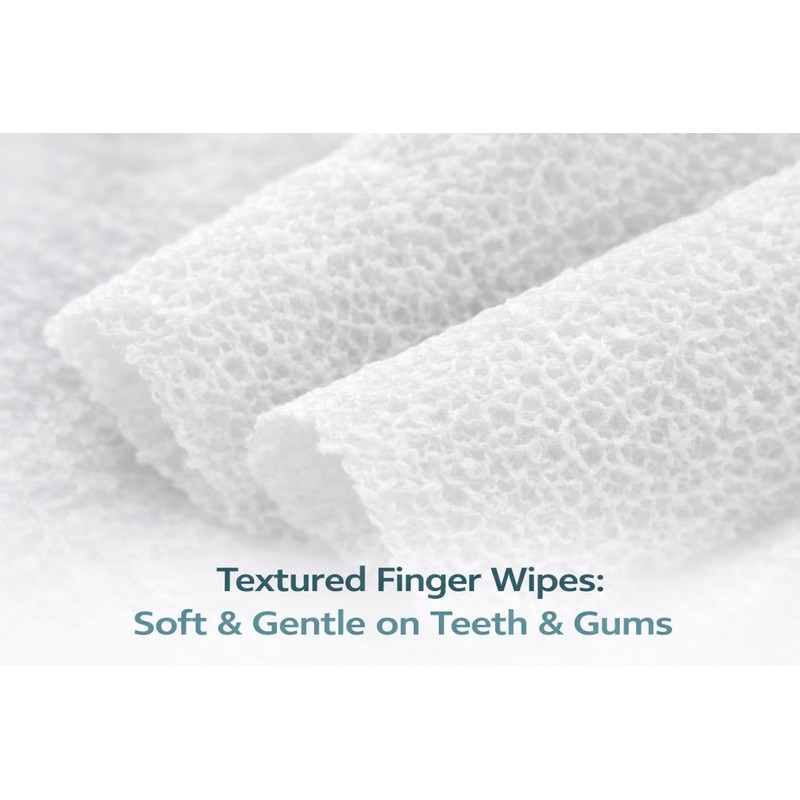Pet Guru Disposable Dental Cleaning Finger Wipes for Dogs &