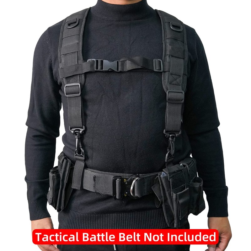 KUNN Tactical Police Suspenders for Duty Belt Harness Law Enforcement
