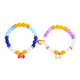 Stocking Stuffers Holiday Outfits for Women 2024 Couples Bracelets Matching Bracelets Couple Bracelets Matching Bracelets for Couples Natural Stone Bead Bracelet Promise Bracelet Heart Charm Bracelet Matching Jewelry Gift for Boyfriend Girlfriend