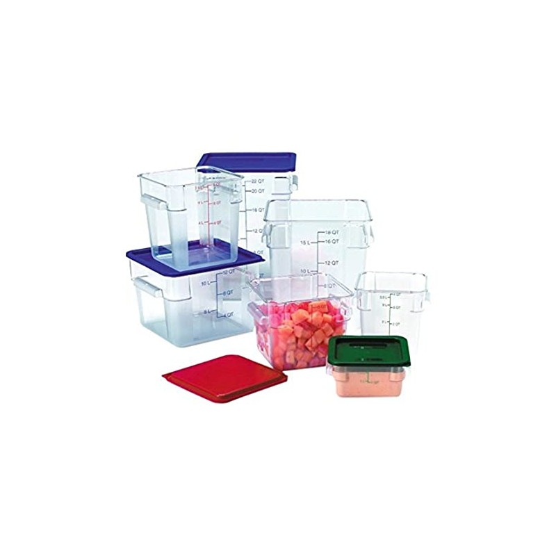 Genware NEV-10741-05 Lid Container, Square, 5.7 L/7.6 L, Red