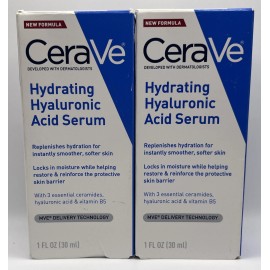 Cerave LOT OF 2 Cerave Hydrating Hyaluronic Acid Face Serum. NEW FREE SHIPPING