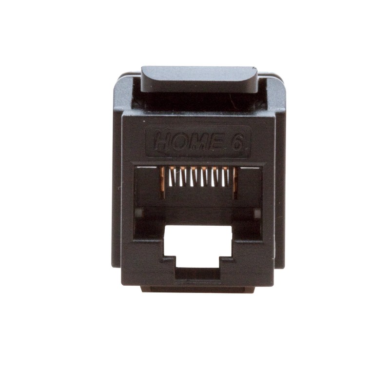 Leviton Home 6 Snap-In Connector, T568A/B Wiring, 61HOM-RB6, Brown