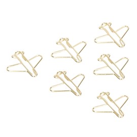 Clips de Carpeta Abrazaderas de Papel, 100 Piezas Clips de Papel en Forma de Avión Lindos de Oro Galvanizado Antioxidante Portátil para la Oficina Escuela y Suministros para el
