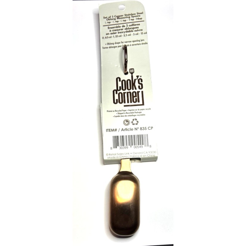 COOKS CORNER Cook's Corner Set of 5 Copper-tone Stainless Steel