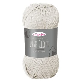 King Cole 2255060 Big Value Recycled Dishcloth Cotton Cream Yarn - 160M, 100g