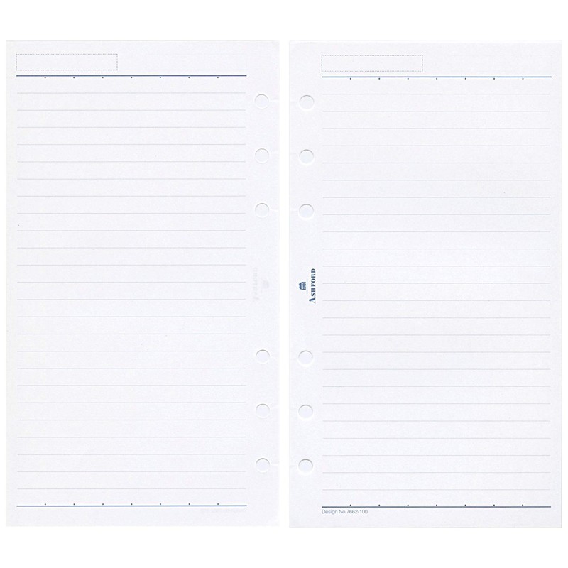 Bible Size 7662-100 Notebook Refill 0.2 inch (6 mm) Ruled