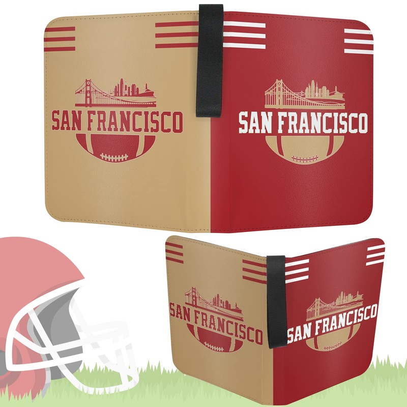 KivolFun San Francisco Football Card Binder with Sleeves, 400 Pocket,