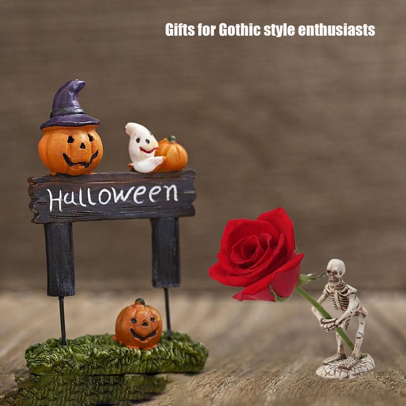 Qaoliffa Skull Pen Holder,Makeup Brush Display Stand,Desk, Office Organizer, Stationary,Gothic