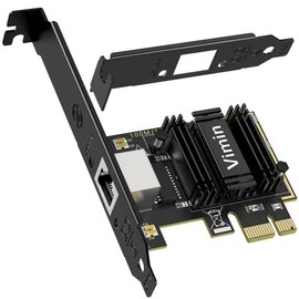 5G Base-T PCIe Network Card, VIMIN 5G Network Card RJ45 Port with Realtek RTL8126, 5G/2.5G/1000/100Mbps, PCI Express Ethernet Adapter for Windows and Linux, Compatible with PCle x4, x8, x16