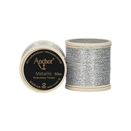 Anchor Metallic 4316000-00301 Silver Effect Embroidery Thread