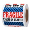 Hylabelest 3×5 Inch Fragile This End Up Stickers Liquid in