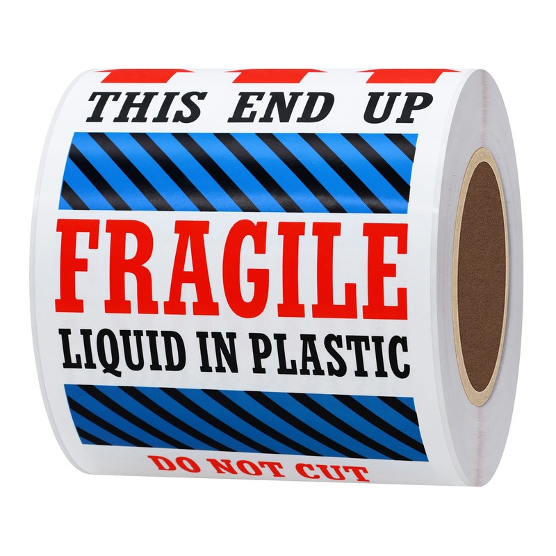 Hylabelest 3×5 Inch Fragile This End Up Stickers Liquid in