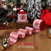 LaRibbons Christmas Wired Ribbon 2.5 inch Double Faced Red Candy