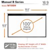 Elite Screens Manual B, 100-INCH Manual Pull Down Projector Screen